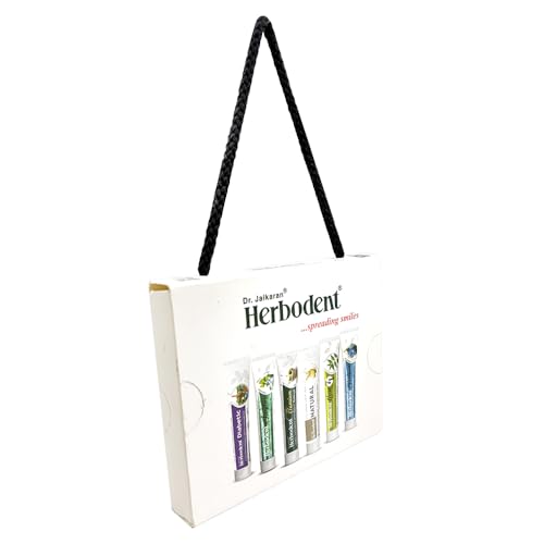 Herbodent Travel Toothpaste Pack - 6 Mini 15g Herbal Tubes
