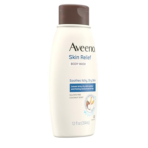 Aveeno Skin Relief Body Wash with Coconut Scent, 12 fl oz - Gentle Cleanser for Dry & Sensitive Skin