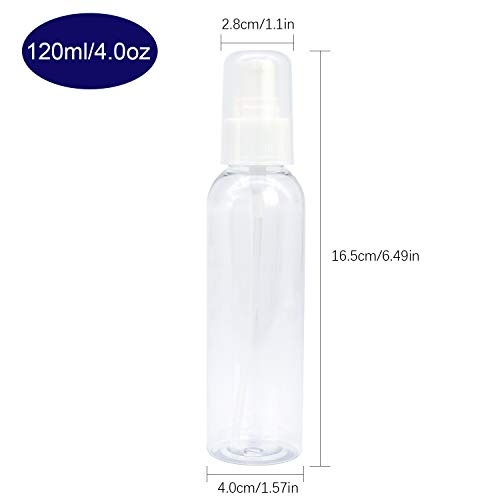 12 Pack 120ml Plastic Bottles with Duckbill Pump for Shampoo, Lotion, Body Soap & Cream