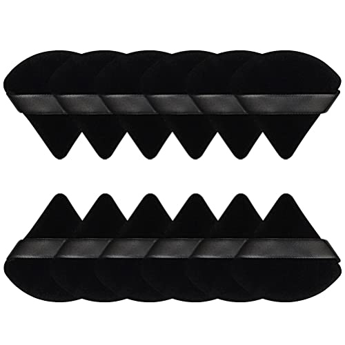 Pimoys 12 Pack Powder Puffs – Soft Velour Makeup Sponges