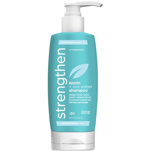 Artnaturals Rice Water & Biotin Shampoo 16 fl oz - Strengthens & Thickens Hair
