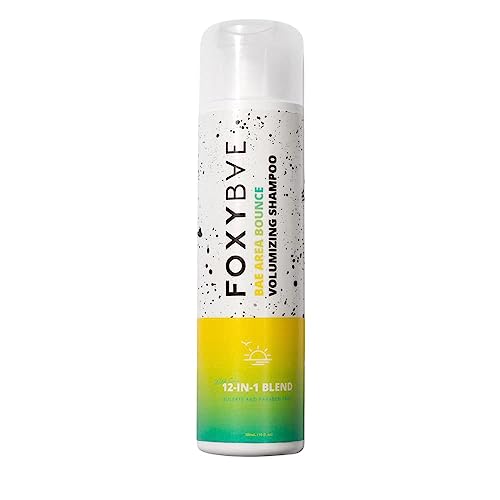 FoxyBae Bae Area Bounce Volumizing Shampoo - 12-in-1 Biotin & Argan Oil Formula for Fine Hair - 10 fl oz