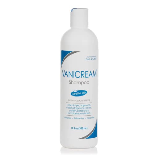 Vanicream Gentle Sensitive Scalp Shampoo 12 Fl Oz - Fragrance-Free, Sulfate-Free, Pack of 1