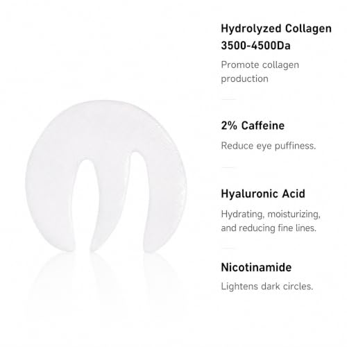 LLVYUO Rose Bio-Collagen Deep Eye Patches 14 Pairs, 6-in-1 Anti-Aging & Dark Circles