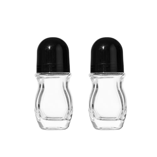 50ml Glass Roller Bottles - 2 Pack for Essential Oils & Perfumes