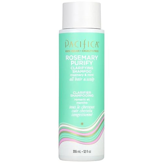 Pacifica Clarifying Shampoo ? Rosemary Purify Invigorating Shampoo w/Soothing Mint for Detoxing Hair & Scalp Build-Up, Sulfate & Silicone Free - Vegan & Cruelty-Free Dermatologist Tested