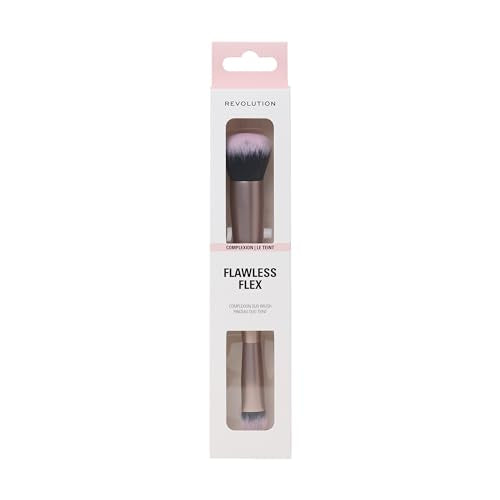 Revolution Flawless Flex Duo Face Brush - Dual-Ended Vegan Makeup Tool