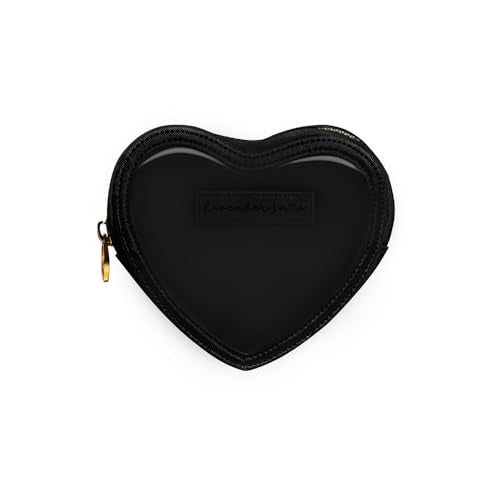Heart Shaped Clear Travel Makeup Bag - Luxury Organizer with Gold Zipper