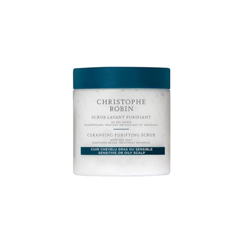 Christophe Robin Purifying Scalp Scrub with Sea Salt ? Deep-Cleansing Detox Treatment for Oily Roots & Sensitive Scalps, Removes Build-Up & Soothes Irritation