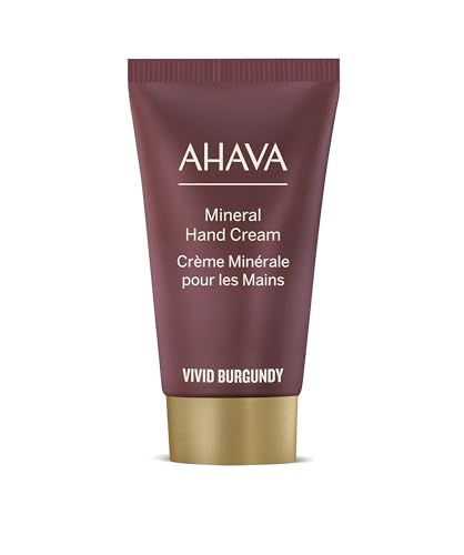 AHAVA Mineral Hand Cream Vivid Burgundy 1.35 fl oz - Deep Nourishment & Hydration with Dead Sea Minerals