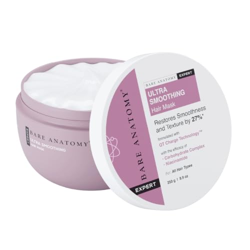 Bare Anatomy Ultra Smoothing Hair Mask - Deep Conditioning for Dry & Frizzy Hair, 250g