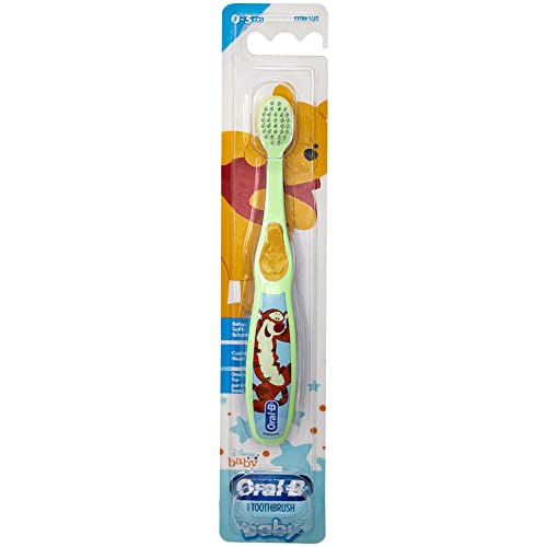 Oral-B Baby Manual Toothbrush for 0-3 Years, Extra Soft Bristles (6-Pack)