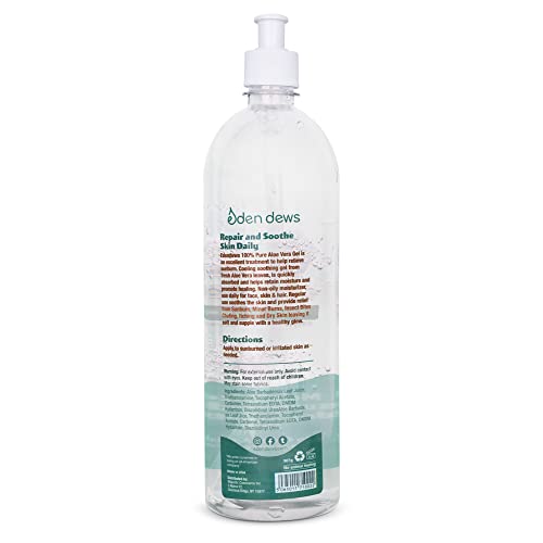 Eden Dews Organic Aloe Vera Gel 100% Pure 32 OZ - Large Size