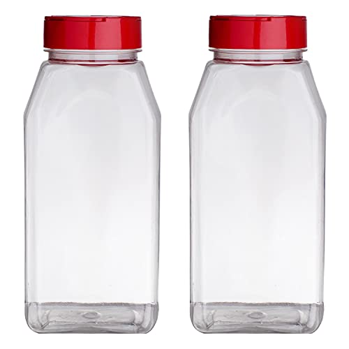 Skyway 32 OZ Plastic Spice Bottles Set of 2 - BPA Free Shaker Jars