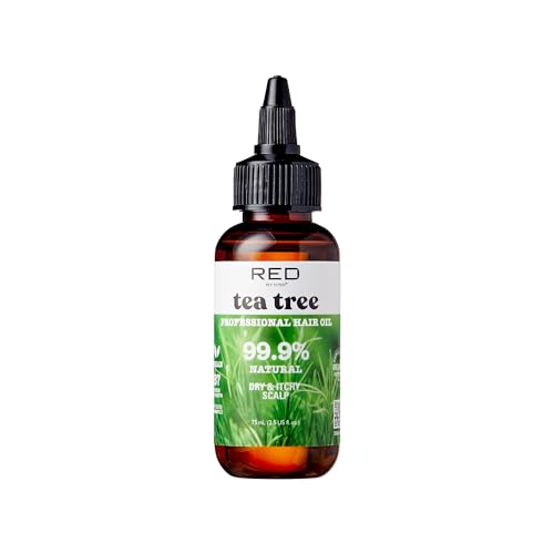 Red by Kiss Tea Tree Hair Oil - 99.9% Natural Scalp Relief, 2.5 Fl Oz