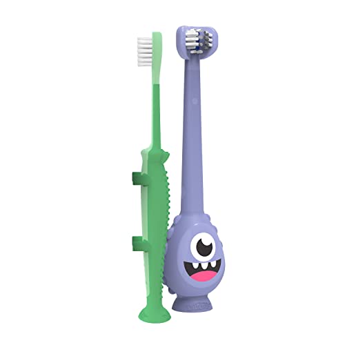 Dr. Brown's ToothScrubber 3-Sided Toddler Toothbrush Set, 2-Pack