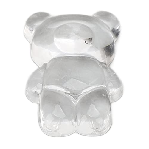 50pcs Clear Acrylic Bear-Shaped Nail Polish Color Display Cards for Nail Art & Practice