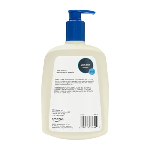 Amazon Basics Gentle Face Cleanser 16 Fl Oz (Pack of 2) - Unscented