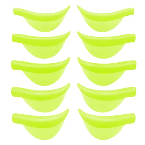 PERMANIA 10Pcs Silicone Lash Perm Pads for C & D Curl Eyelash Lift, Reusable Soft Eyelash Curling Rods, Yellow