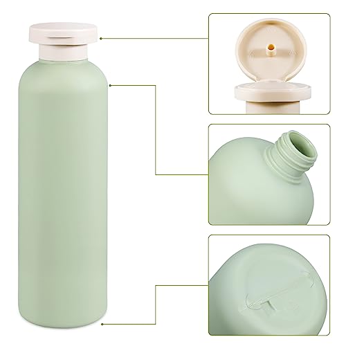 Refillable Travel Shampoo Bottles 13.5 oz - Leak-proof Blue & Green