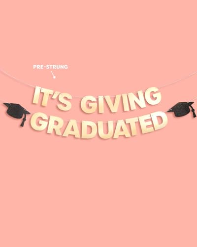 It's Giving Graduated Gold Foil Banner - 6ft Graduation Decor