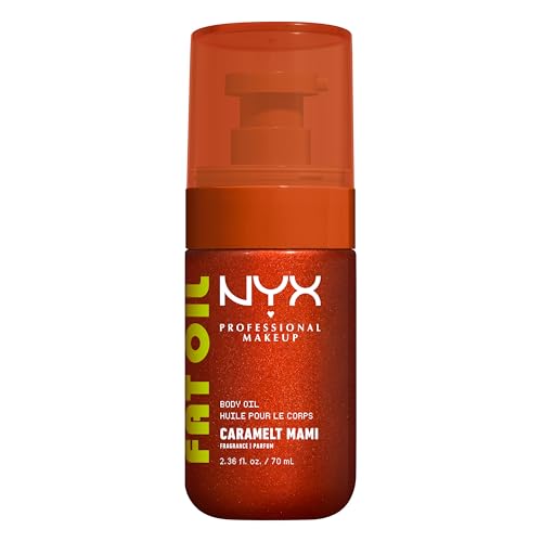 NYX Fat Oil Body Oil Caramelt Mami - Caramel Scented Glow Moisturizer, 2.36 Fl Oz