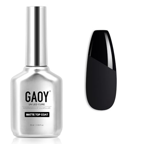 GAOY Matte Gel Top Coat 16ml – No Wipe Velvet Finish for UV Nail Art