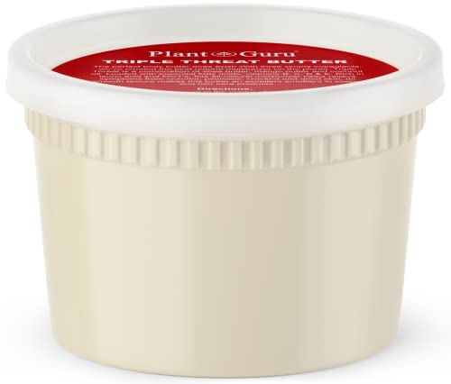 Plant Guru Triple Threat Body Butter 14 oz - Shea, Mango & Coconut Oil Moisturizer, Natural Skin & Hair Care, Pack of 1
