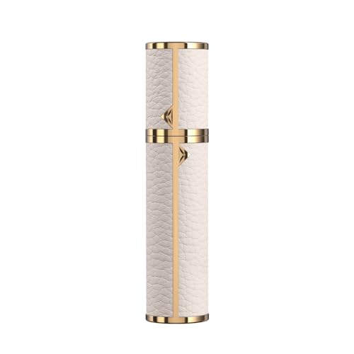 8ML Refillable Travel Perfume Atomizer - White Leather Spray Bottle