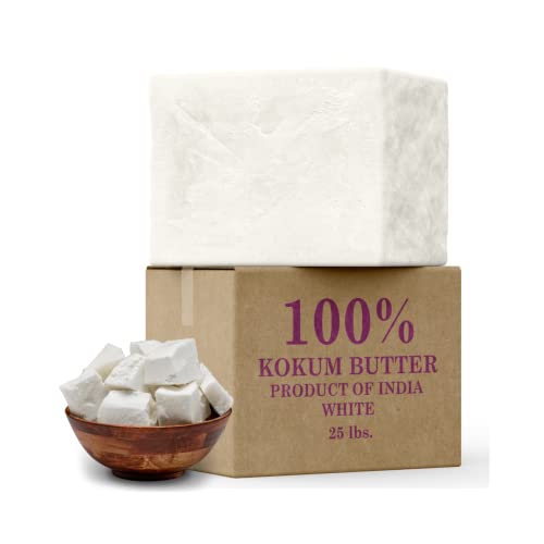 Plant Guru Raw Kokum Butter 8 oz - Pure Natural Skin & Hair Moisturizer