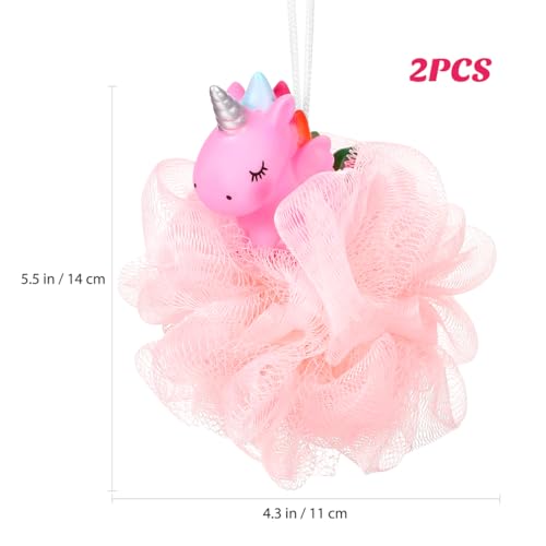 Unicorn Kids Bath Loofah Set - Gentle Exfoliating Shower Sponge