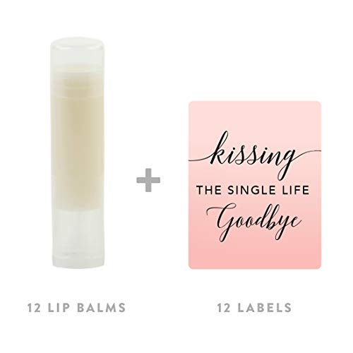 Single Life Goodbye Lip Balm - Blush Pink Rose Bachelorette Favors, 12-Pack