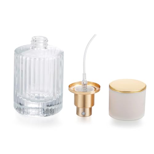 Jxcmeng 50ml & 30ml Refillable Glass Spray Bottles with Fine Mist Atomizer - Travel Perfume & Fragrance Containers, Leak-Proof & Portable