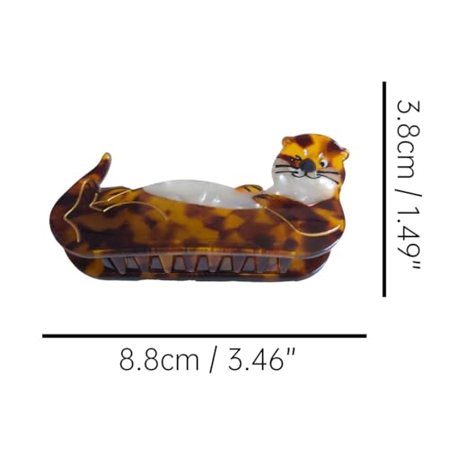 Sea Otter Hair Clip - Acetate Claw Clip for Women
