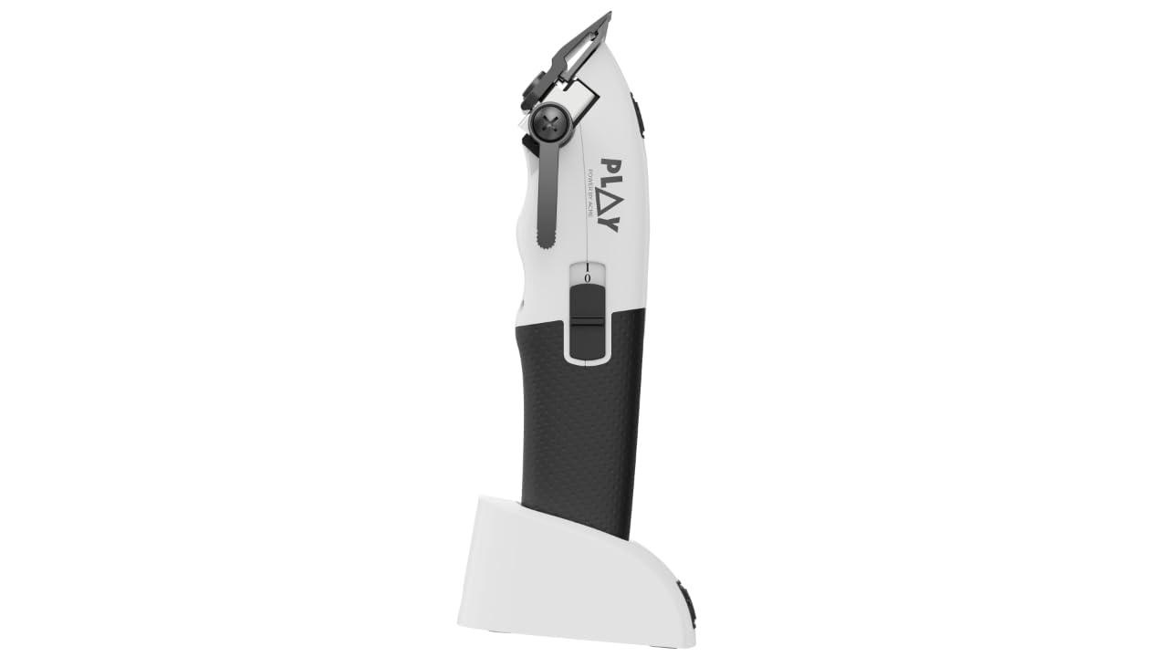 TPOB Play Barber Hair Clippers for Men 7500 RPM with Rubber Grips (White)