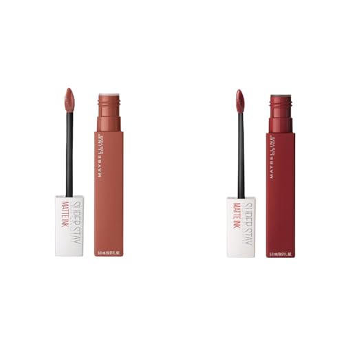 Maybelline Super Stay Matte Ink Liquid Lipstick 2-Pack, Amazonian & Voyager