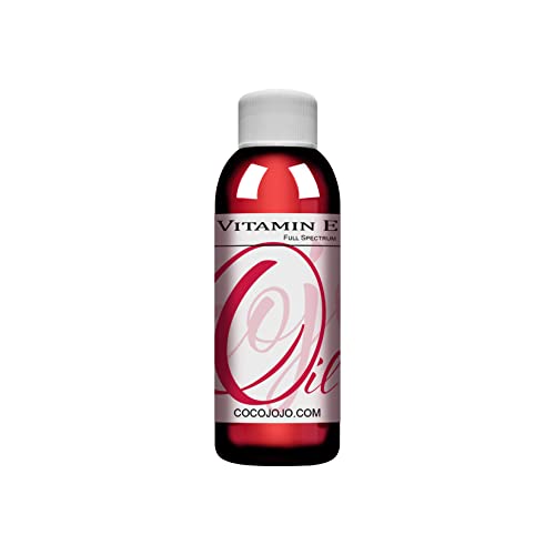 Cocojojo Organic Vitamin E Oil for Skin & Hair, 100% Pure Cold Pressed, 4 Oz