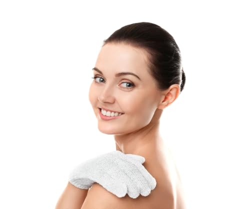 Linda Multicolor Exfoliating Bath Gloves Pack of 4 - Gentle Body Scrubbers for Smooth Skin