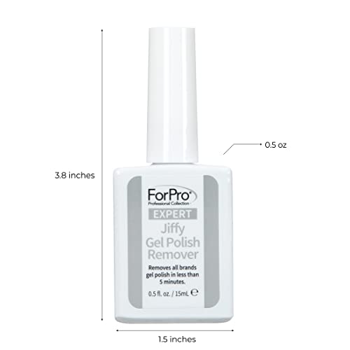 ForPro Jiffy Gel Polish Remover 0.5 Fl. Oz. - Fast & Easy Gel Removal