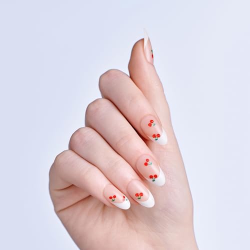 imPRESS Kiss No Glue Press On Nails 'Coast' Almond Red - 30 Nails