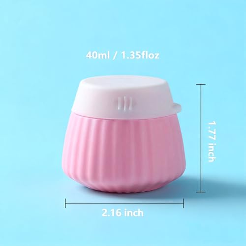 Travel Silicone Cream Containers 4-Pack - 40ml Refillable Skincare Jars