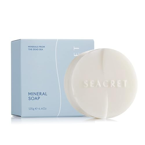 SEACRET Dead Sea Mineral Soap - Hydrating Vegan Bar for Face & Body, 4.4 oz