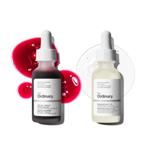 The Ordinary AHA 30% + BHA 2% Peeling Solution & Hydrating Serum Duo – Exfoliating & Moisturizing Set