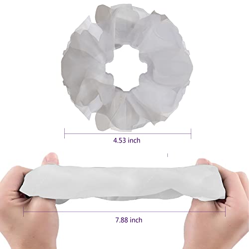 White LED Light Up Scrunchies Set - 9 Pcs with 3 Modes