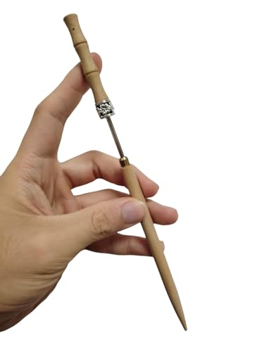 MYAROMA FINDINGS Wooden Sword Hair Pin 4.9 Inch Steel Bun Holder for Women, Gothic Renaissance Festival Accessory (Original)