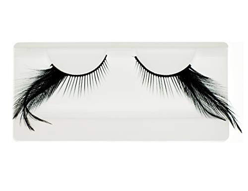 Black Wing Faux Feather False Eyelashes for Black Swan Cosplay Halloween Party