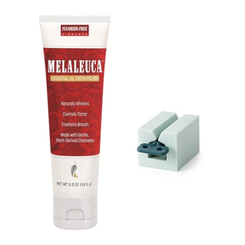 Melaleuca Cinnamon Fluoride-Free Tooth Polish 3.3 oz with Free Tube Squeezer