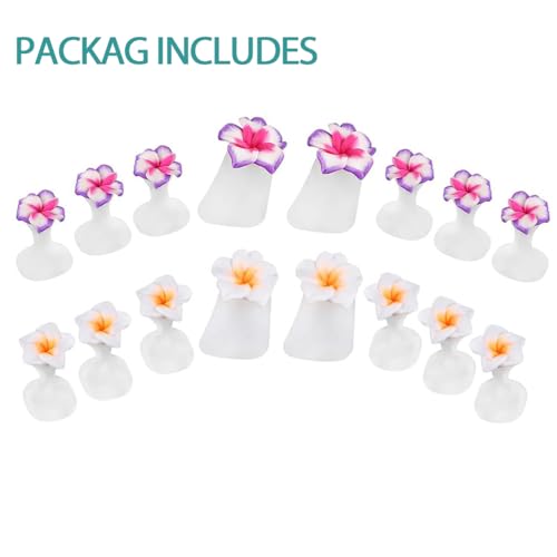 16pcs Flower Toe Separators - Silicone Pedicure Nail Art Tools