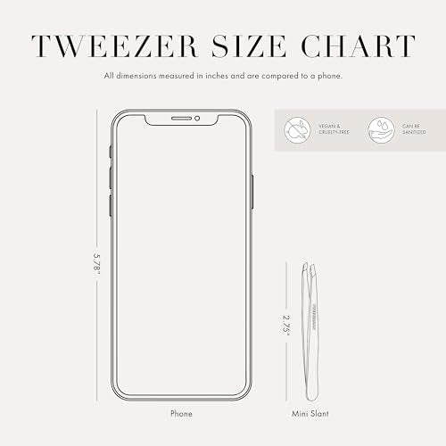 Tweezerman Mini Slant Tweezer - Professional Precision Tool in Rose Gold