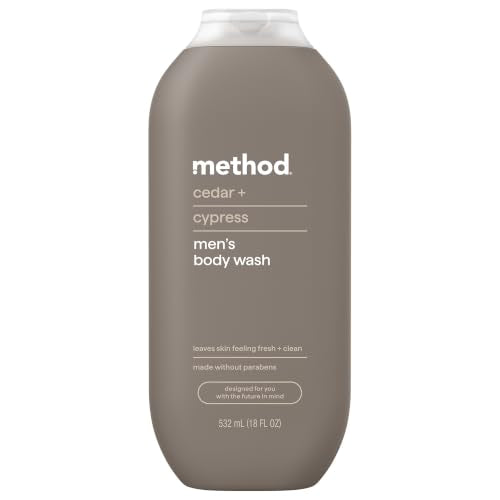 Method Men’s Body Wash, Cedar + Cypress, Moisturizing Formula, 18 fl oz